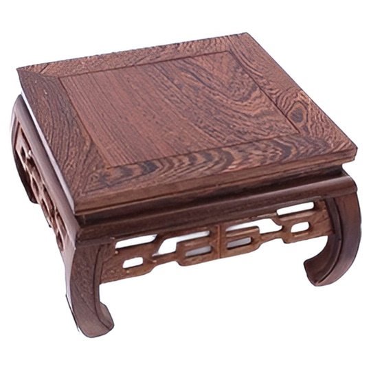 天九紅木茶器台 - 無垢材の鍋座ベース、断熱