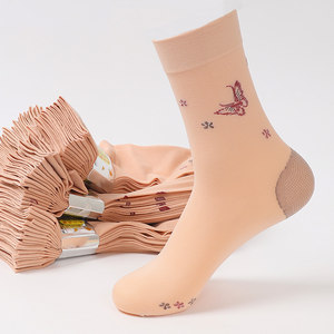 After the pine mouth is brought, the elderly socks in the short stockings, the child, the child, the old man, the mother Matsumi Nylon summer old -fashioned flower
