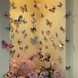 3D Stereo Wall Stickers, Simulated Butterfly Cover-Up Wall Stickers, Waterproof, Moisture-Proof and Mildew-Proof Wall Stickers, Bedroom Room Decorations
