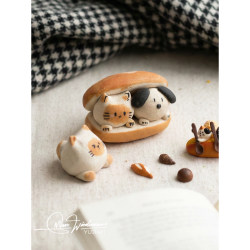 Yujian·Cat Jingdezhen Handmade Underglaze Color Ceramic Desktop Ornaments Diffuser Stone Decorations Creative Gifts