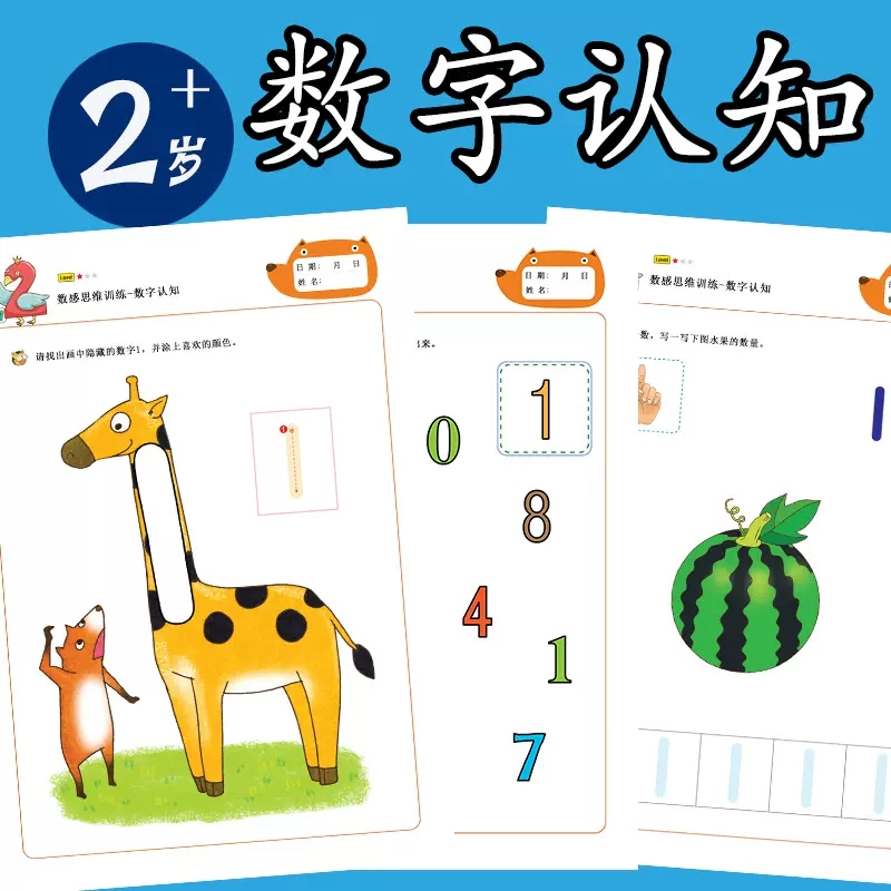 幼儿宝宝学前数数启蒙数字认知早教数感思维训练学数学习教具2岁 Taobao