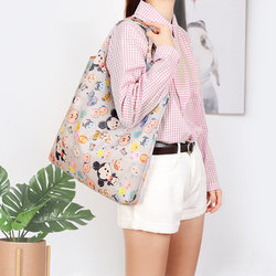 Medium-Sized Foldable Supermarket Eco-Friendly Shopping Bag, Large Capacity Bag, Portable Cartoon Tote Bag, Mom's Grocery Bag