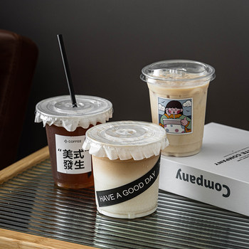 Ins wind coffee milk tea transparent takeaway cup
