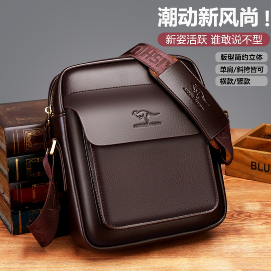 Borsa a Tracolla da Uomo in Pelle Oden Kangaroo - Zaino a Tracolla Casual