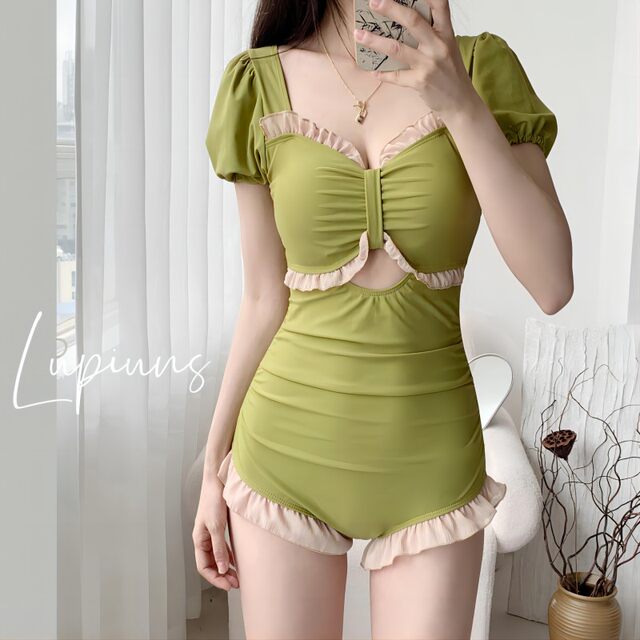 Hot spring swimsuit one-piece women's 2025 new conservative belly-covering slimming sexy backless slim fit push-up vacation swimsuit