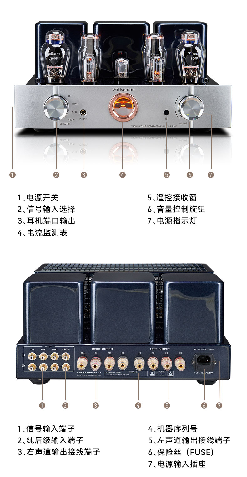 Wessington R300 300B 真空管アンプ - HiFi クラスA