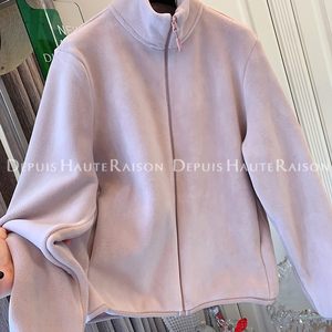 
DHR casual thickened double-sided polar fleece sweatshirt jacket stand collar zipper loose inner layering shirt 2025 winter women