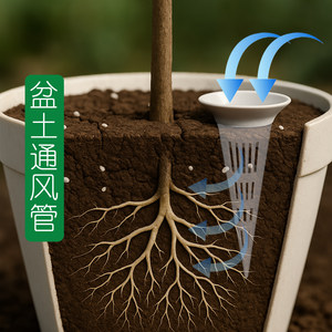 
Flower pot ventilation pipe pot soil circulates root system to prevent stuffy root rotten roots soil root control fertilizer drainage dry and wet magic tool