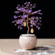 Handmade natural purple yellow crystal powder crystal tree cute pink crystal draw peach blossom wish fortune tree desktop decoration ornament