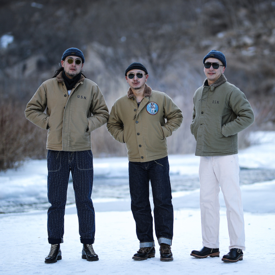 Gizemo N-1 Deck Jacket - WWII Inspired Alpaca Wool - Khaki