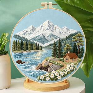 
Original cross-border new product embroidery landscape kit embroidery handmade DIY materials gifts gifts children's home handicrafts