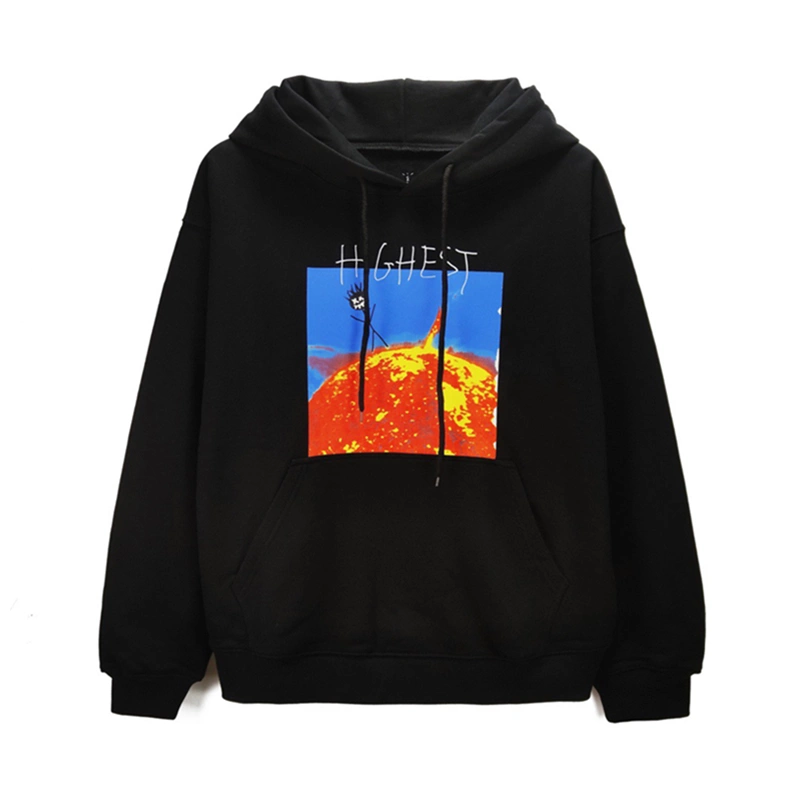 TRAVIS SCOTT HITR SUN HOODIE 联名火柴人太阳印花连帽卫衣-Taobao