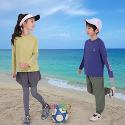 Quick-Drying Clothes for Boys and Girls, Sweat-Absorbent and Breathable Sportswear, Running Physical Training Clothes, Spring and Autumn Long-Sleeved T-Shirts for Teenagers