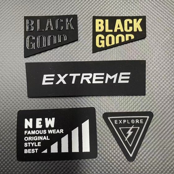 
Fashion versatile badge black gold series clothes and pants down patch decoration DIY hole cloth sticker leather label