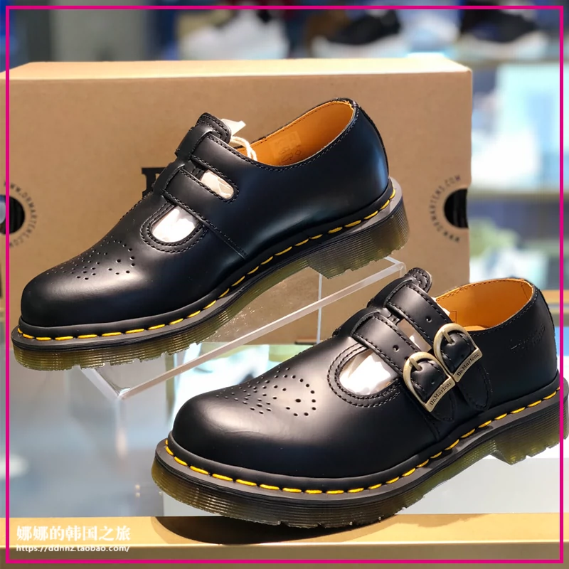 韩国代购Dr.Martens马丁8065 Mary Jane复古T带双扣系带玛丽珍鞋 - Taobao