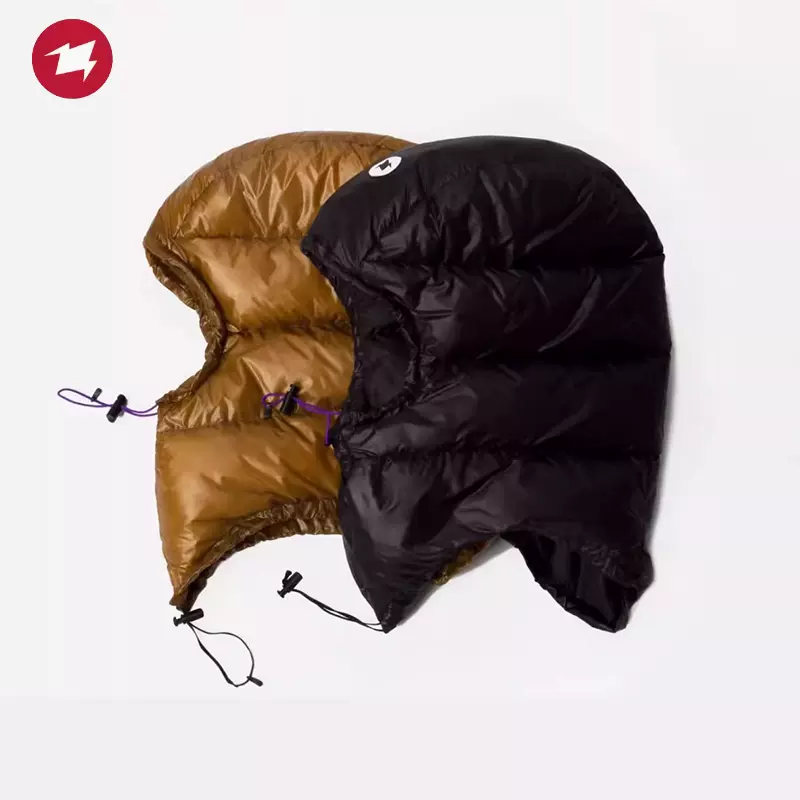 AEGISMAX翼马户外冬季防风防寒防泼水成人儿童保暖白鹅绒羽绒帽