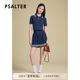 PSALTER Psalm College Style Age Reducing Polo Collar Pleated Knitted Short Sleeve Dress 2025 Summer New Style
