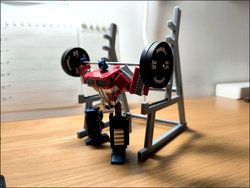 Mini Fitness Equipment Model Ornaments, Creative Pen Holder, Glasses Stand, Machine Girl Figurine, Peripheral Fitness Ornaments