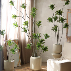 Artificial Lily Bamboo Floor-Standing Potted Plant, Faux Tree, Light Luxury Plant Decoration, Large Bonsai Tree, Nordic Style