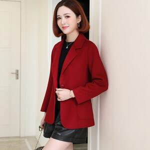 
Authentic short double-sided wool coat one-button autumn and winter high-end slim fit small suit woolen coat