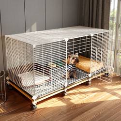 Dog Cage for Small and Medium-Sized Dogs, Indoor Household Use, Teddy Bichon Dog House with Integrated Toilet, Pet Cage, Dog Fence