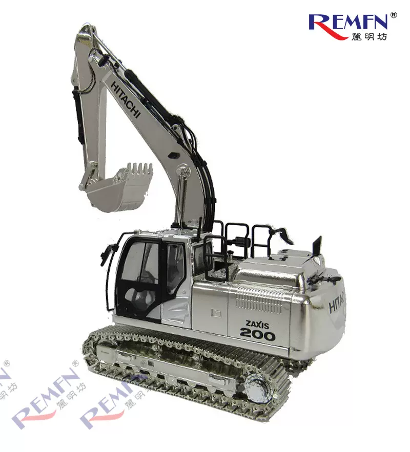 银色日规版HITACHI ZX200-6日立挖掘机ZAXIS工程车合金模型1:50