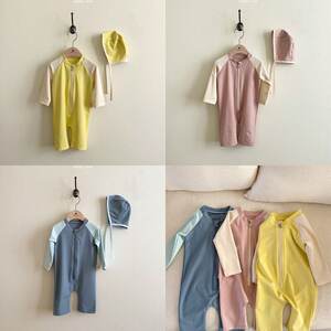 
HEREIAM infant swimsuit set! QZ Korean children's clothing purchasing agency 2026 summer children's long-sleeved and long-pants beach wear
