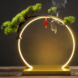 Led Light Ring Ornaments, New Chinese Zen Style, Creative Living Room, Entrance Hall, Office, Home Desktop, Home Decoration Furnishings