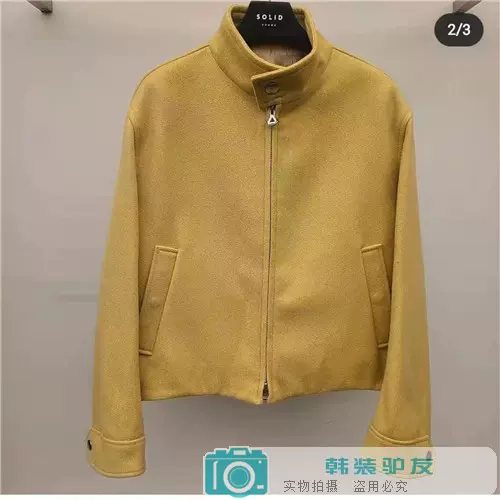 SOLID HOMME高端男装韩国正品代购22冬立领休闲夹克S223JP51119米-Taobao