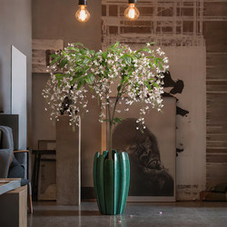 Simulated Green Plants, Indoor Bionic Plants, Hanging Jasmine, High-End Light Luxury Floor-Standing Potted Plants, Wabi-Sabi Artificial Trees, Decorative Ornaments