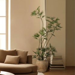 Simulated Green Plant Indoor Golden Mountain Palm Bionic Plant High-End Light Luxury Artificial Tree Landscaping Floor-Standing Potted Plant Decorative Ornament