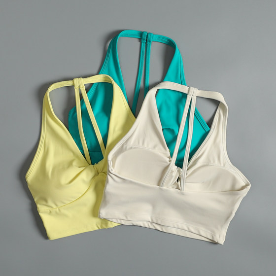 
Sports bra for women in summer sexy beautiful back yoga fitness quick-drying bra for running shock-proof gathering vest wearing outside