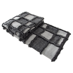 Model Room Bedside Towel Sofa Furniture Exhibition Hall B&B Hotel Simple Gray Plaid Bedroom Bed with Soft Blanket