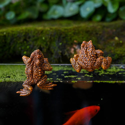 Simulated Fortune-Bringing Toad Fish Tank Pendant Garden Bonsai Edge Hanging Decoration Micro Landscape Toad Ornament