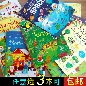 
Children's English Sticker Book Baby English Learning Scene Dress Up Sticker Book Paste Toys