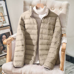 
Thin and versatile cotton clothes for women, short style 2026 new middle-aged and elderly mother's wear, round neck, stand collar cotton jacket, loose jacket