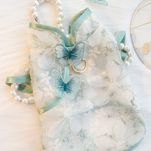 
Dog clothes spring and summer clothes thin cat princess skirt cheongsam small fresh Chinese style