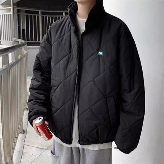 M569 diamonds loose cotton clothing port trend handsome cotton jumping winter new ins versatile couple cotton jacket
