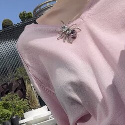 Korean Purchasing Agent for Independent Designer Brands 26Ss Handmade Custom Crystal Spider-Shaped Brooch in 3 Colors