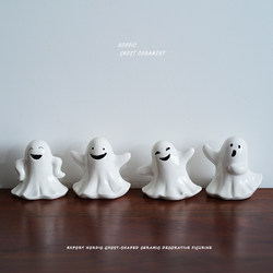 Halloween Nordic cute ghost shaped ceramic ornaments