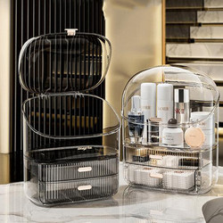 Cosmetic Storage Box Desktop Drawer-Type Transparent High-End Skin Care Product Organizer Dressing Table Lipstick Storage Rack