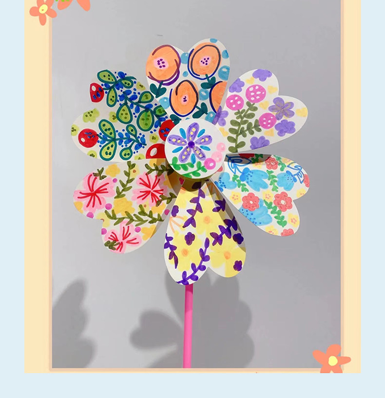 Qixin 風車 DIY 手作りクラフトキット - 創造的な折り紙のおもちゃ