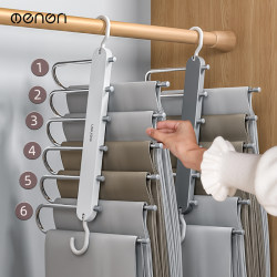 Folding Trouser Rack, Multi-Functional Multi-Layer Pants Hanger, Household Magic Traceless Trouser Clip, Wardrobe Storage Artifact, Trouser Hanger