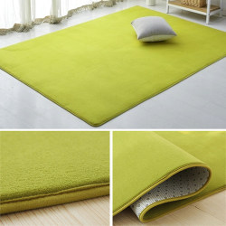 Carpet for Bedroom, Bedside, Living Room, Simple Modern Coral Velvet, Balcony Bay Window, Can Be Used for Sleeping and Sitting, ins Style Floor Mat, Solid Color
