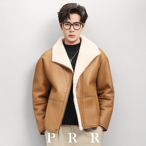 Merino sheep fur all-in-one jacket genuine leather warm jacket original ecological lamb fur coat