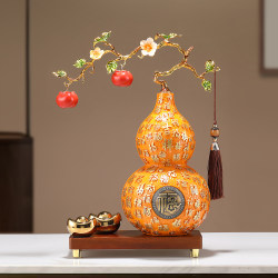 Hoopoe Gourd Ornament for Attracting Wealth and Prosperity, with All Things Going Well, Suitable for Living Room, Entrance Hall, and Wine Cabinet Decoration, High-End Housewarming Gift