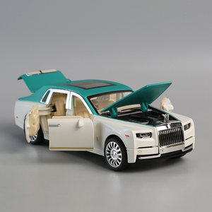 Liuli Rolls -Royce Phantom Model Children's inertia and pebble toy car boy sounds and light music cars
