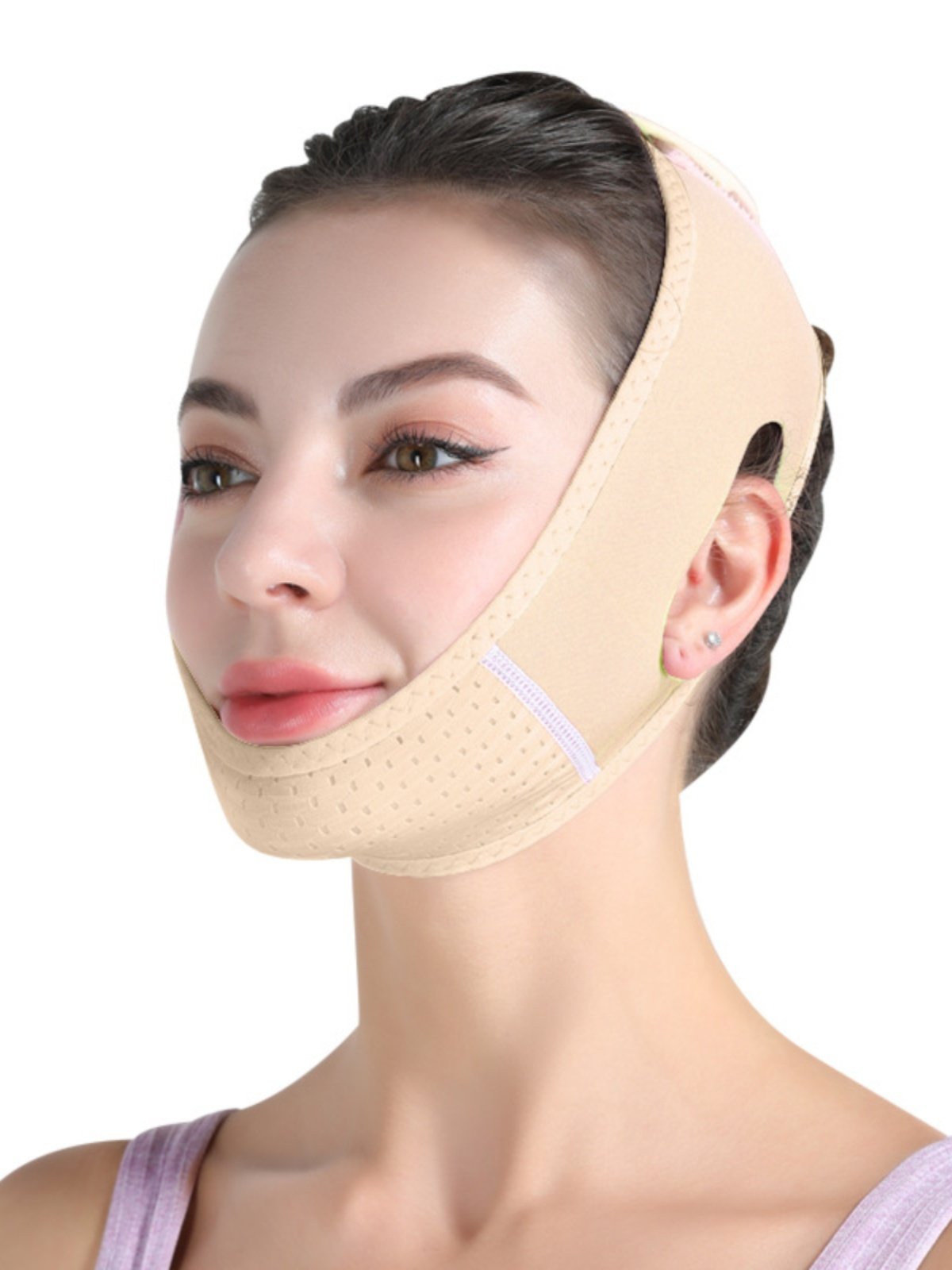 Silicone V Face Lifter Facciale Esercizio Per Il Viso Esercizio Per La Mascella Per Jawline Shaper Masseter Muscle Trainer Per Il Doppio Mento - Foto 9