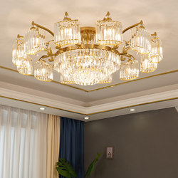 Light Luxury Crystal Living Room Chandelier, Main Light for the Hall, 2025 New Model, High-End Villa Bedroom Dining Room Zhongshan Lighting Fixtures
