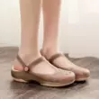 Giày Croc Nữ Chống Trơn Trượt Đế Dày Bên Ngoài Dép Đế Mềm Jelly Giày Đi Biển Giày Đi Biển Đế Mềm y Tá Mũi Giày Sandal